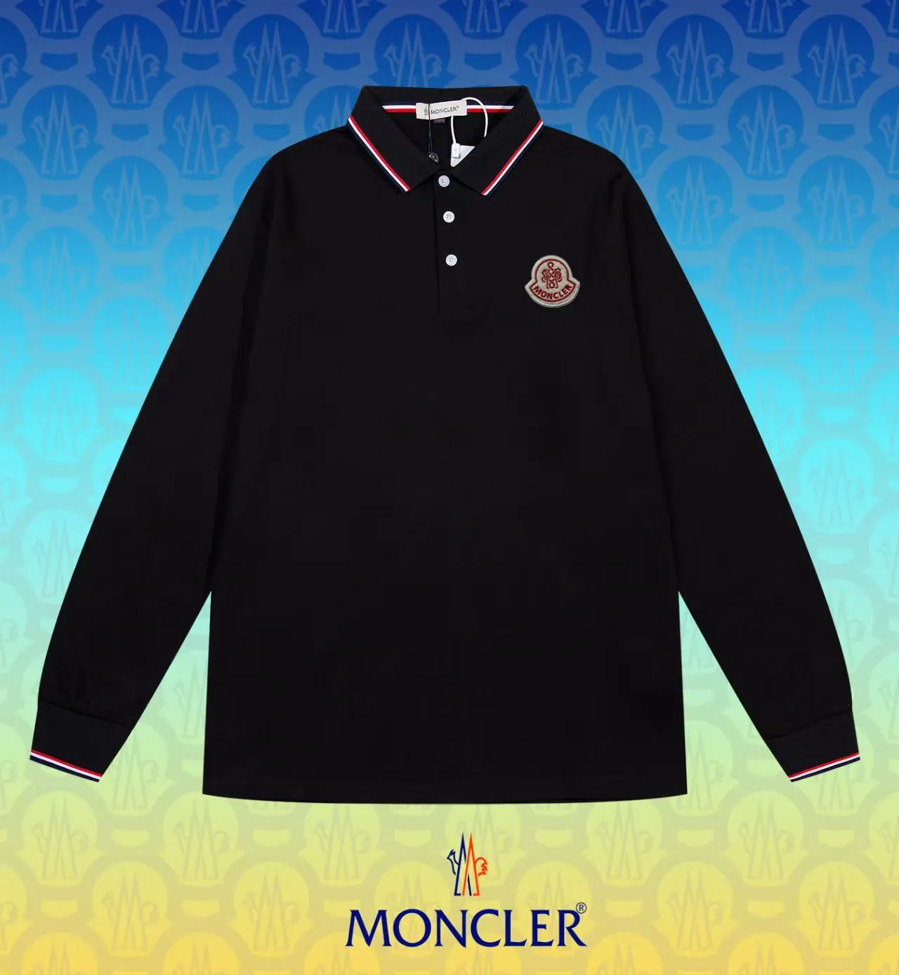 【New Arrival In Stock】𝐌𝐎𝐍𝐂𝐋𝐄𝐑~ #2025 New Arrival Quality POLO ， Breathable ， ， ， Quality。 ！ ， ！ LOGO Quality ：Black，White Sizes：M~L~XL~2XL~3XL